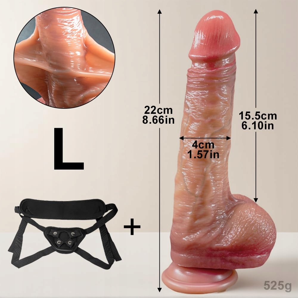 JPSCOR Realistyczny Dildo Silikonowy Z Przyssawką Dla Kobiet I Par — miniatura 2
