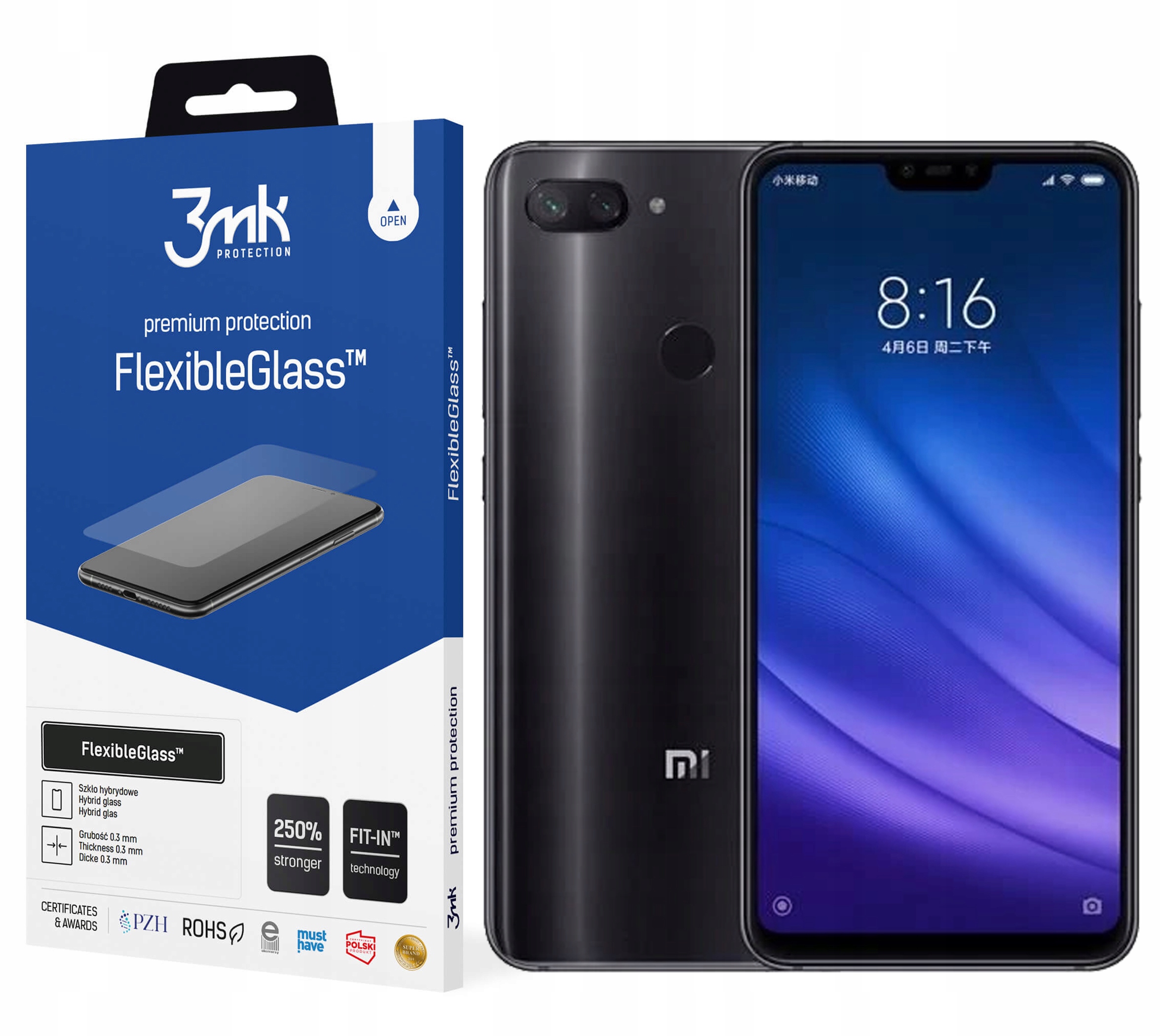 

Szkło 3MK FlexibleGlass do Xiaomi Mi 8 Lite