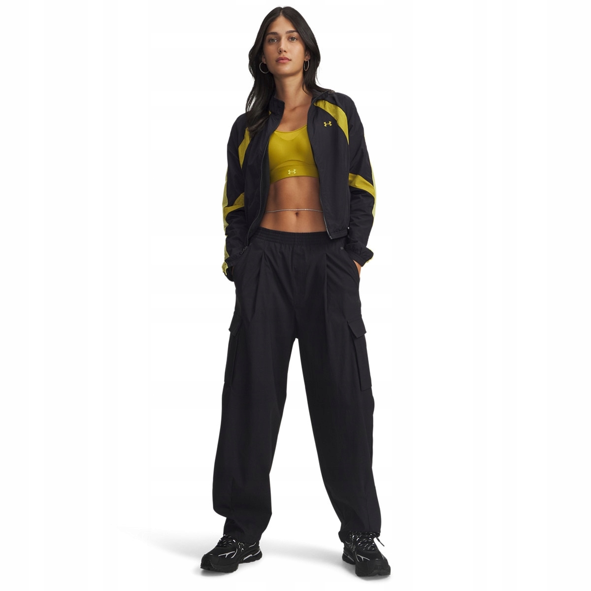 Damskie spodnie cargo Under Armour Unstoppable Ripstop czarne XL