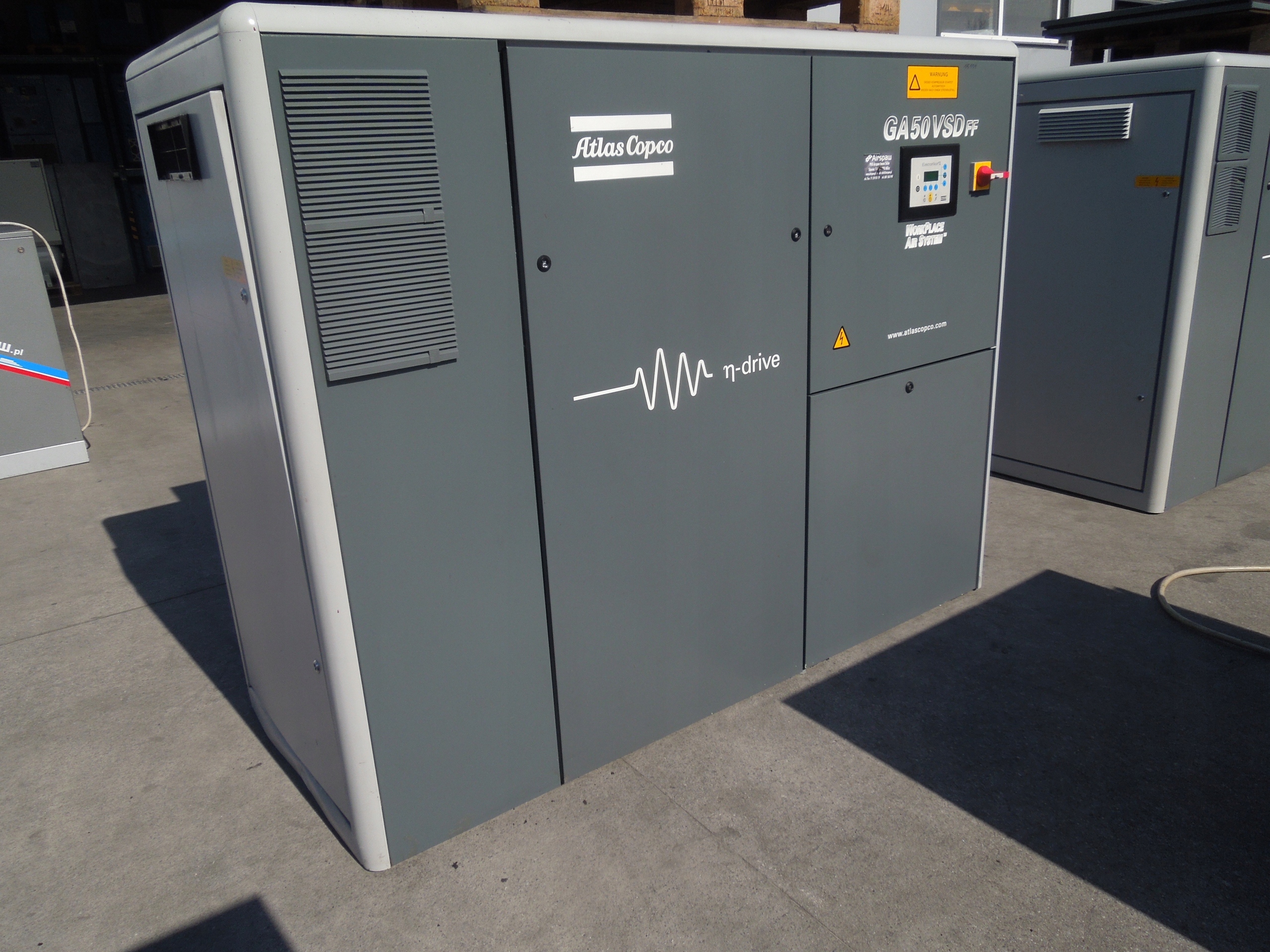 SPRĘŻARKA ŚRUBOWA ATLAS COPCO GA50VSDFF 50Kw