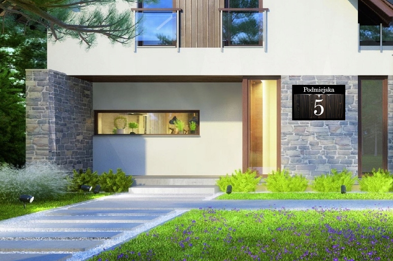 TABLICA TABLICZKA ADRESOWA NUMER DOMU 40x30 Wo NEW Materiał tworzywo sztuczne