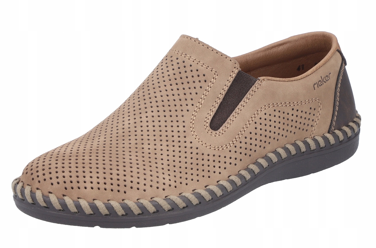 Rieker B2460-25 vel.41 hnědé pánské nazouvací polobotky mokasíny