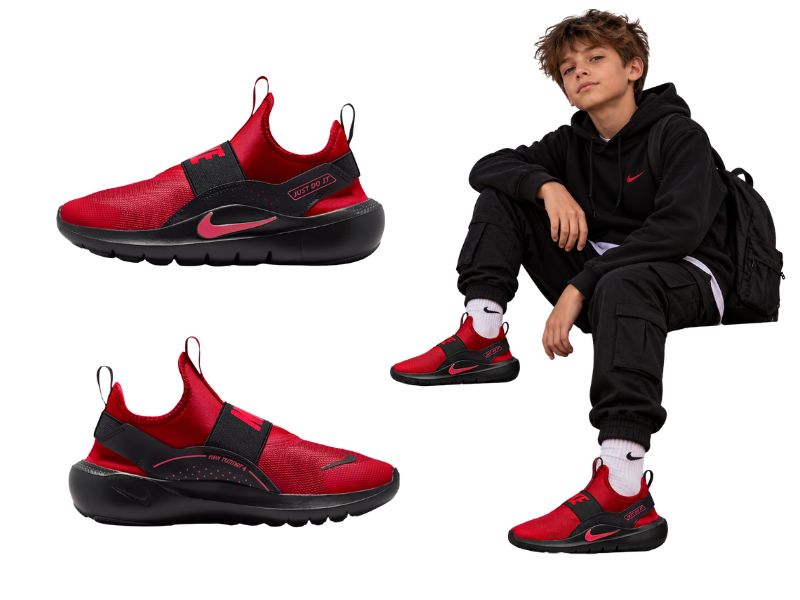Nike Flex Runner 4 IF2894-608 Buty Dziecięce Czerwone ROZ.33,5 Sportowe