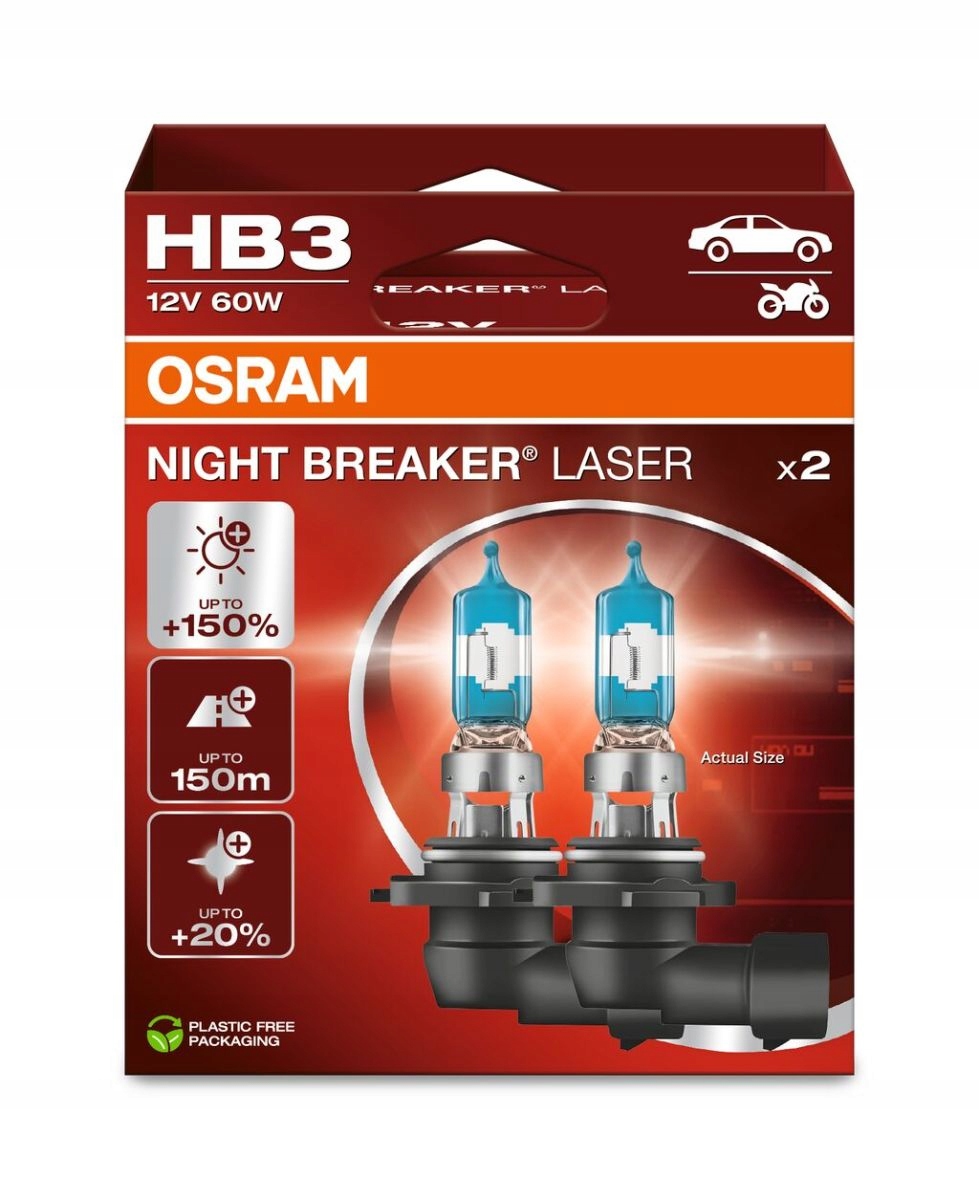 Osram Żarówka HB3 Night Breaker Laser (2 szt.) 12V 60W 9005NL-2HB