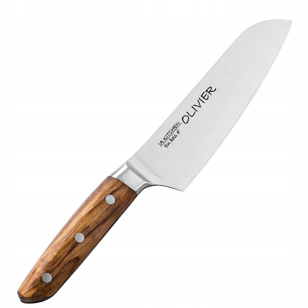 Satake Japonský ostrý kuchynský nôž Santoku na zeleninu 56-58 Hrc 17 cm
