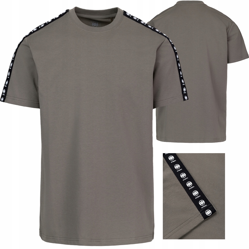 Pit Bull koszulka Tape Nugget taupe lampas od Ari roz 3XL
