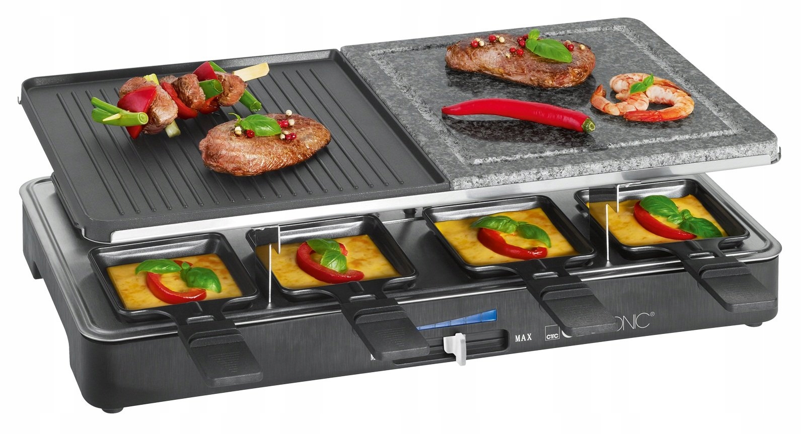 GRILL ELEKTRYCZNY STOŁOWY BEZTŁUSZCZOWY BEZ TŁUSZCZU REGULACJA TEMP. 1400W