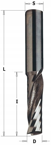 Cmt 198. Fréza z celokarbidového vlákna D=04 I=015 L=050 S=04 Rh Z1 S=4