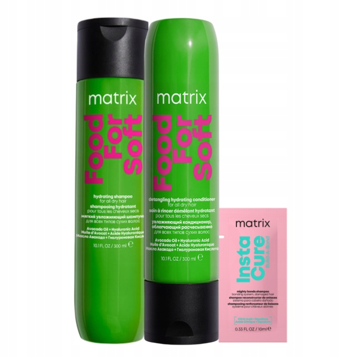 Matrix Food For Soft odżywienie włosów suchych szampon odżywka 2x300ml