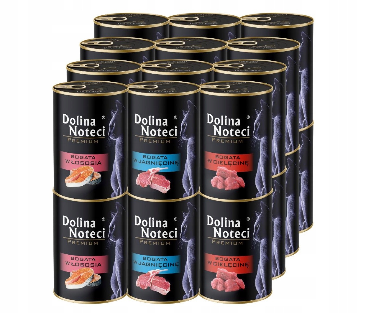 Levně Dolina Noteci Premium Mokré krmivo pro kočky MIX 3 příchutí 24x400g