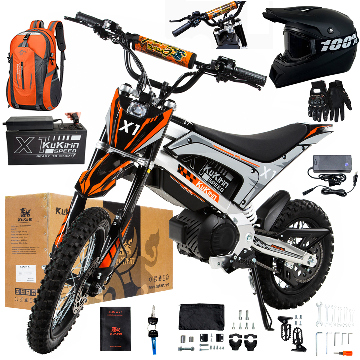 Kukirin X1 2026 Nové terénní elektrické vozidlo 2000W50KM/H 48V20.8Ah 14''