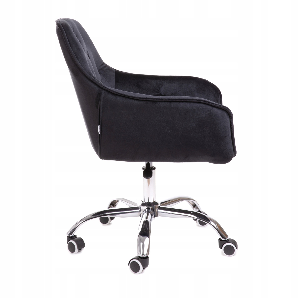 Krzesło FLOSSI welurowe obrotowe czarne 57x65x90 cm HOMLA Głębokość mebla 54.5 cm