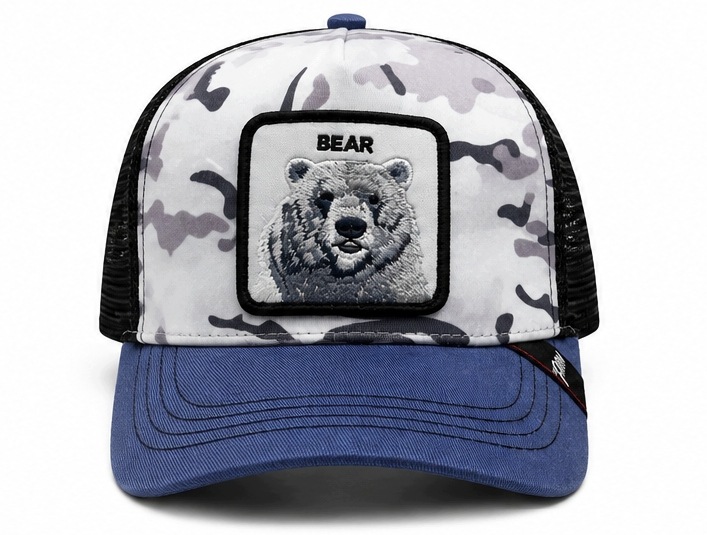 Kšiltovka Bear Modrá Maskáč Goorin B. Premium Unisex