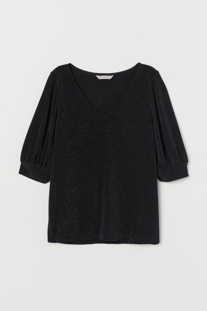 

H&m Bluzka Z Mieniącymi Drobinkami Top 36 S