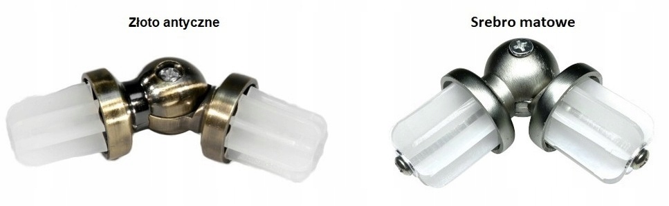 Łącznik kątowy do karnisza metalowego 16 mm Kod producenta Newindow łączniki karniszy