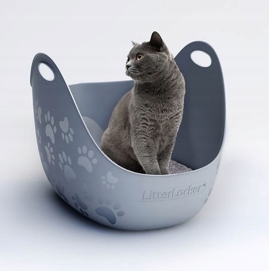 Levně Petmate toaleta pro kočky Litter Locker šedá