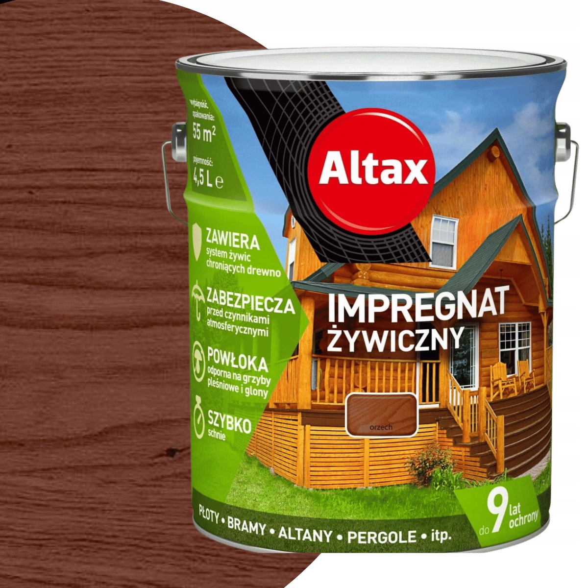 Altax Impregnat Żywiczny 4,5L Orzech