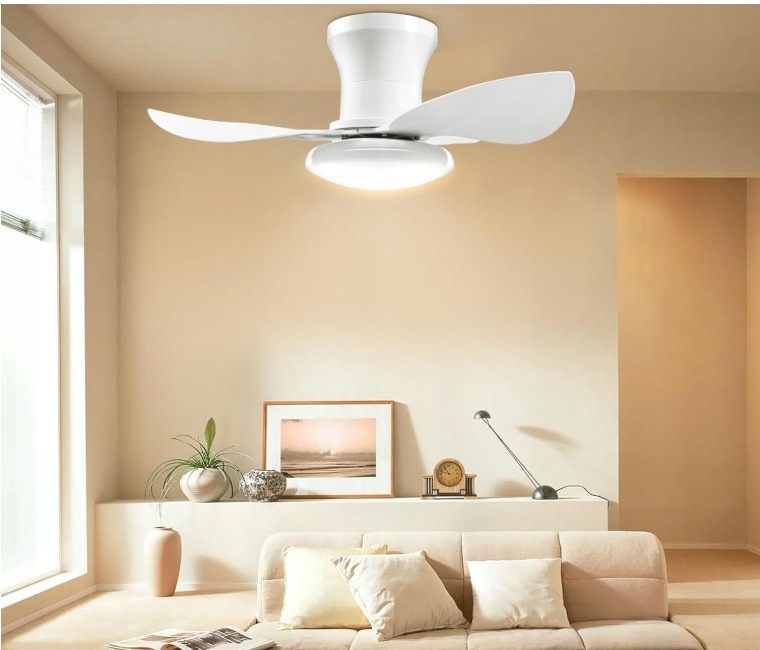 Stropní ventilátor Led lampa 65 cm 3 lopatky tichý větráček dálkový ovladač Ateroll