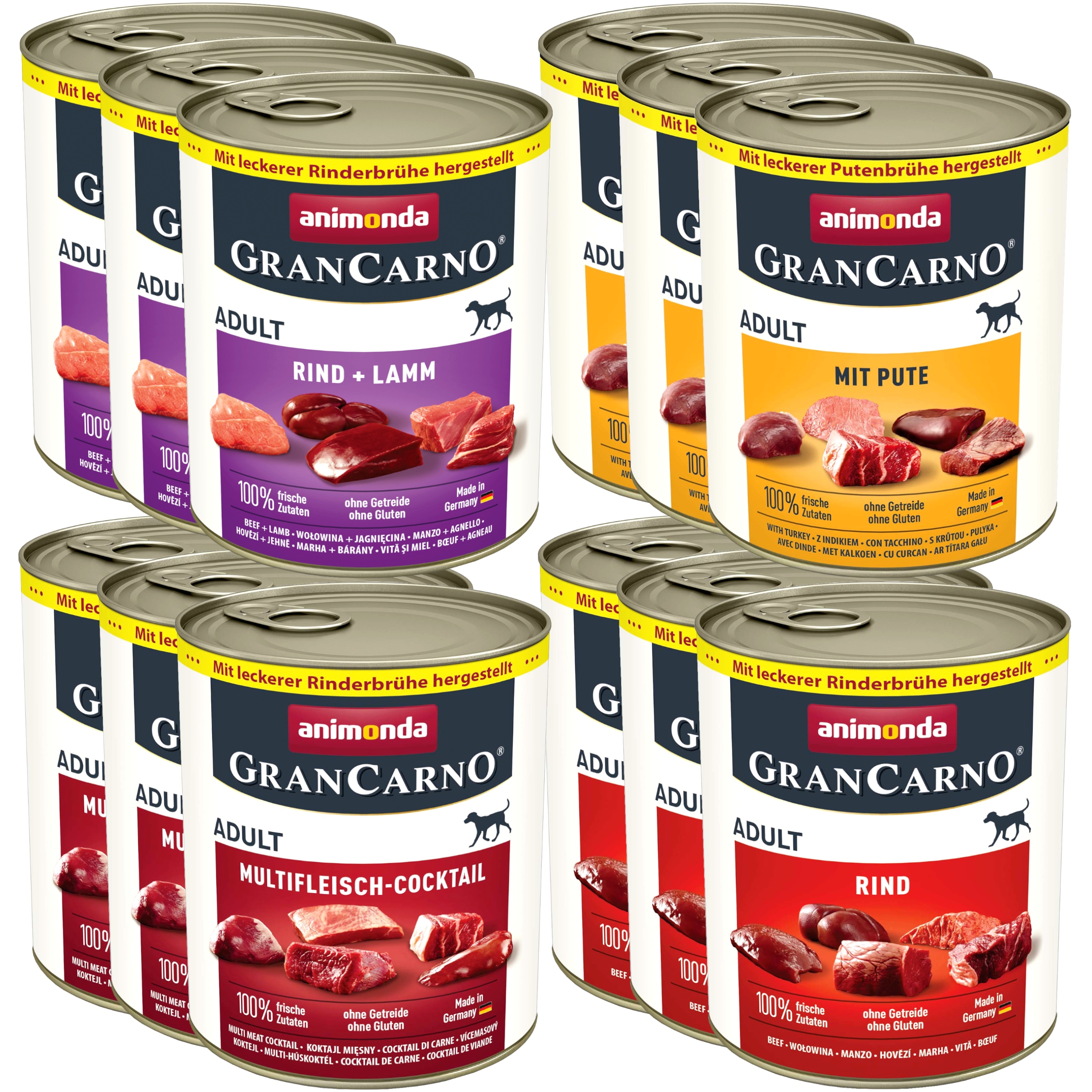 Levně Animonda GranCarno Adult krmivo pro psy MIX Chutí 12 x 800 g