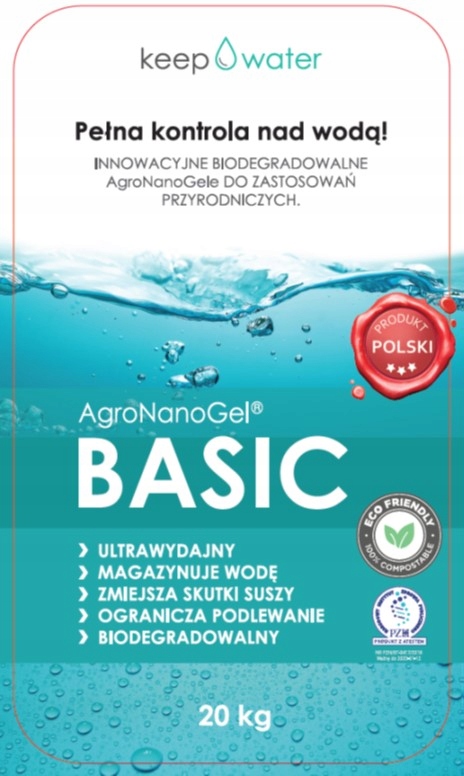 HYDROŻEL OGRODNICZY AgroNanoGel Basic 20 kg