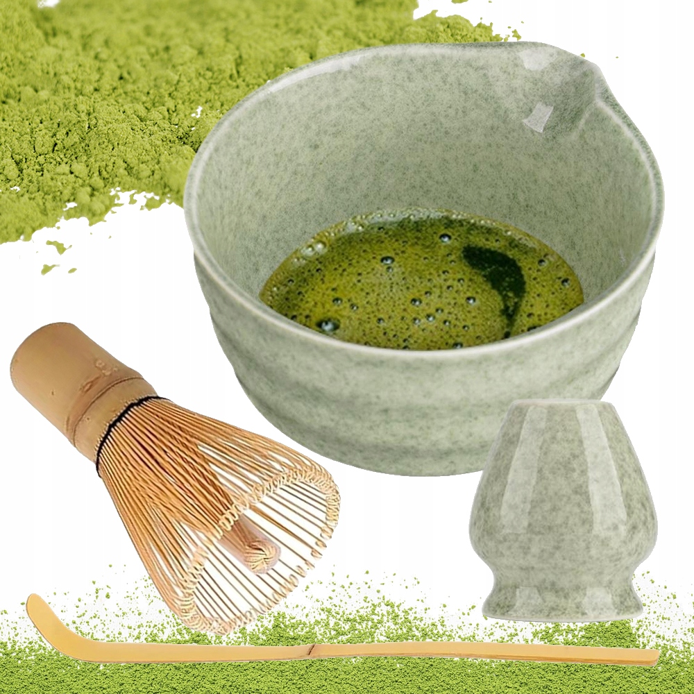 Levně Sada Štětců Na Čaj Podstava Pod Chasen Pro Matchu Keramická 4 Ks