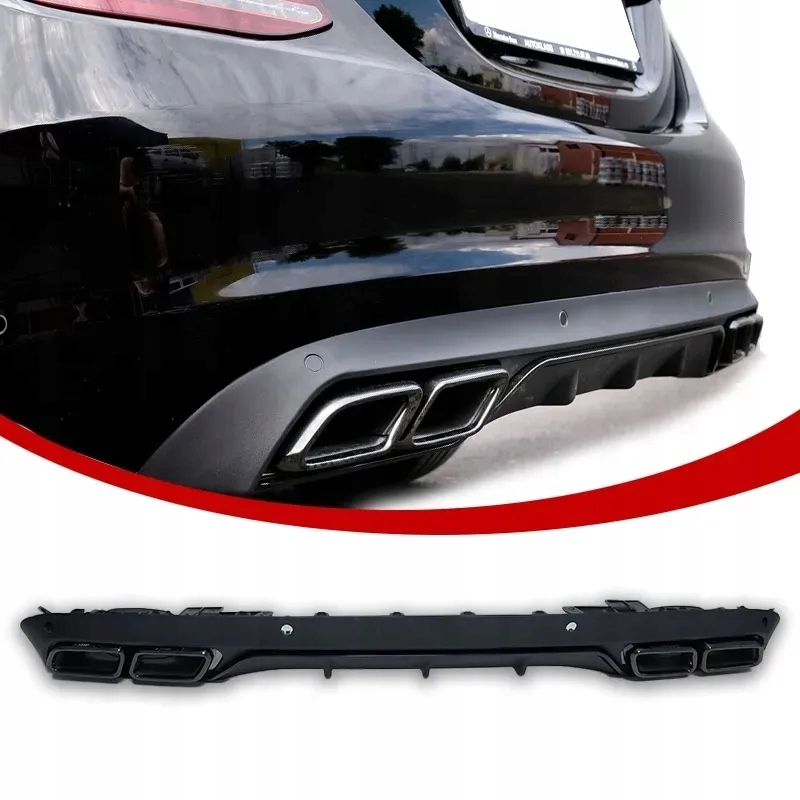 Mercedes W205 Difuzér Krytka Nárazníku Spoiler Standard Koncovky Výfuku