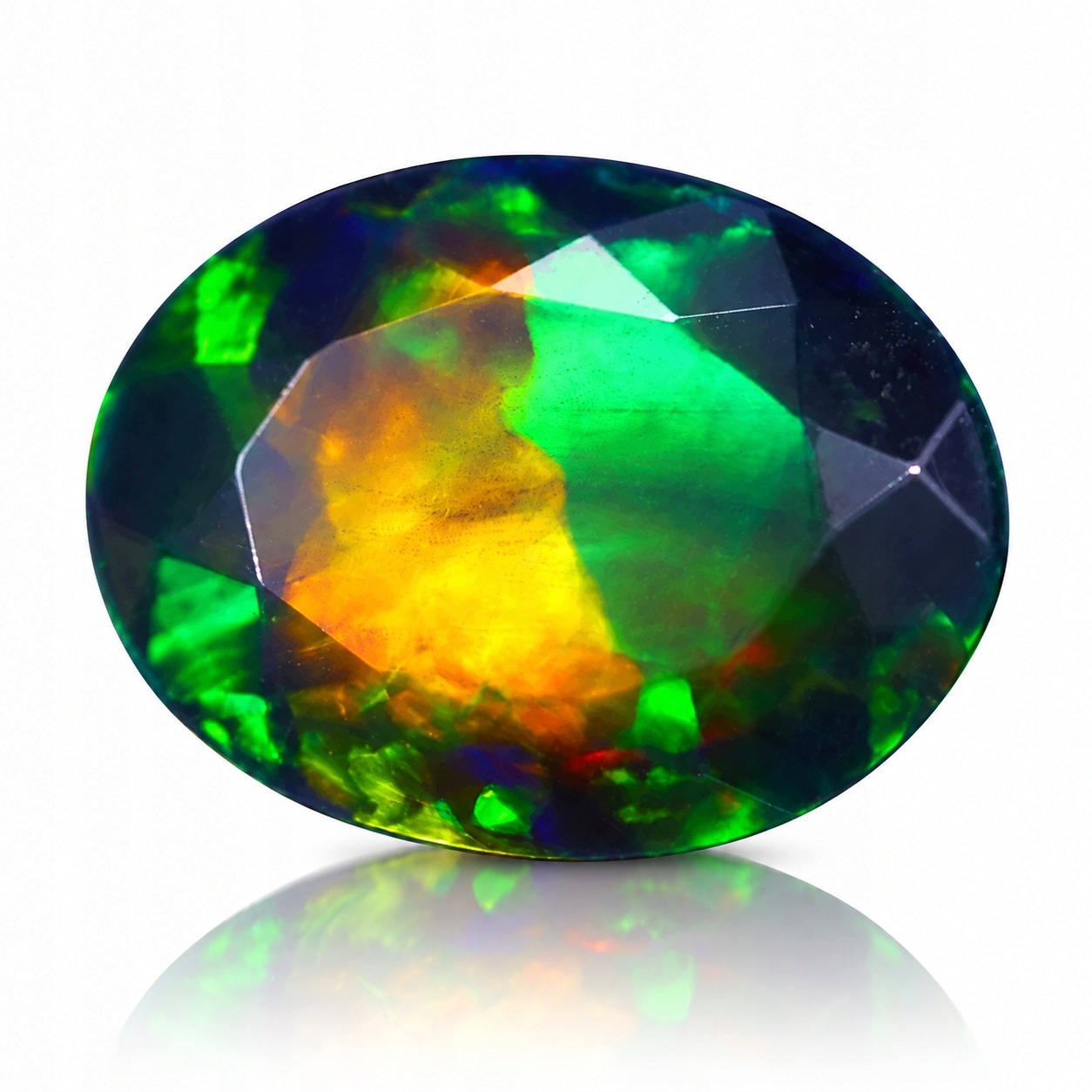 Přírodní opál černý 2.82 ct Ovál Etiopie certifikát Wbd