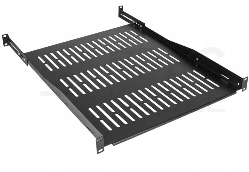 Police do racku Neku 1U 19" 550mm (650mm), nastavitelná, černá