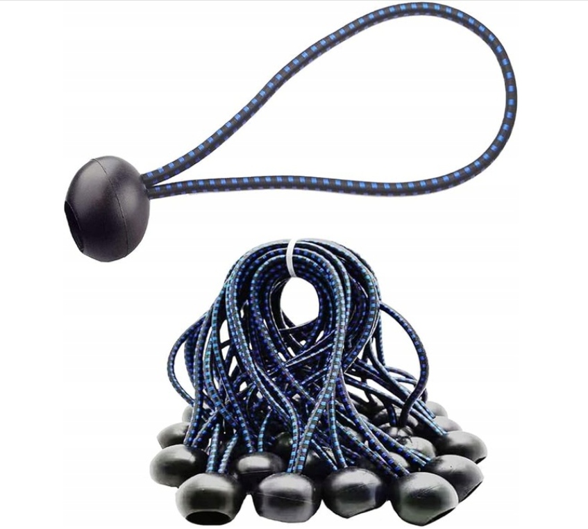 30X Gumki Linki Napinające Z Kulką Bungee Do Plandek Namiotów Banerów 15cm