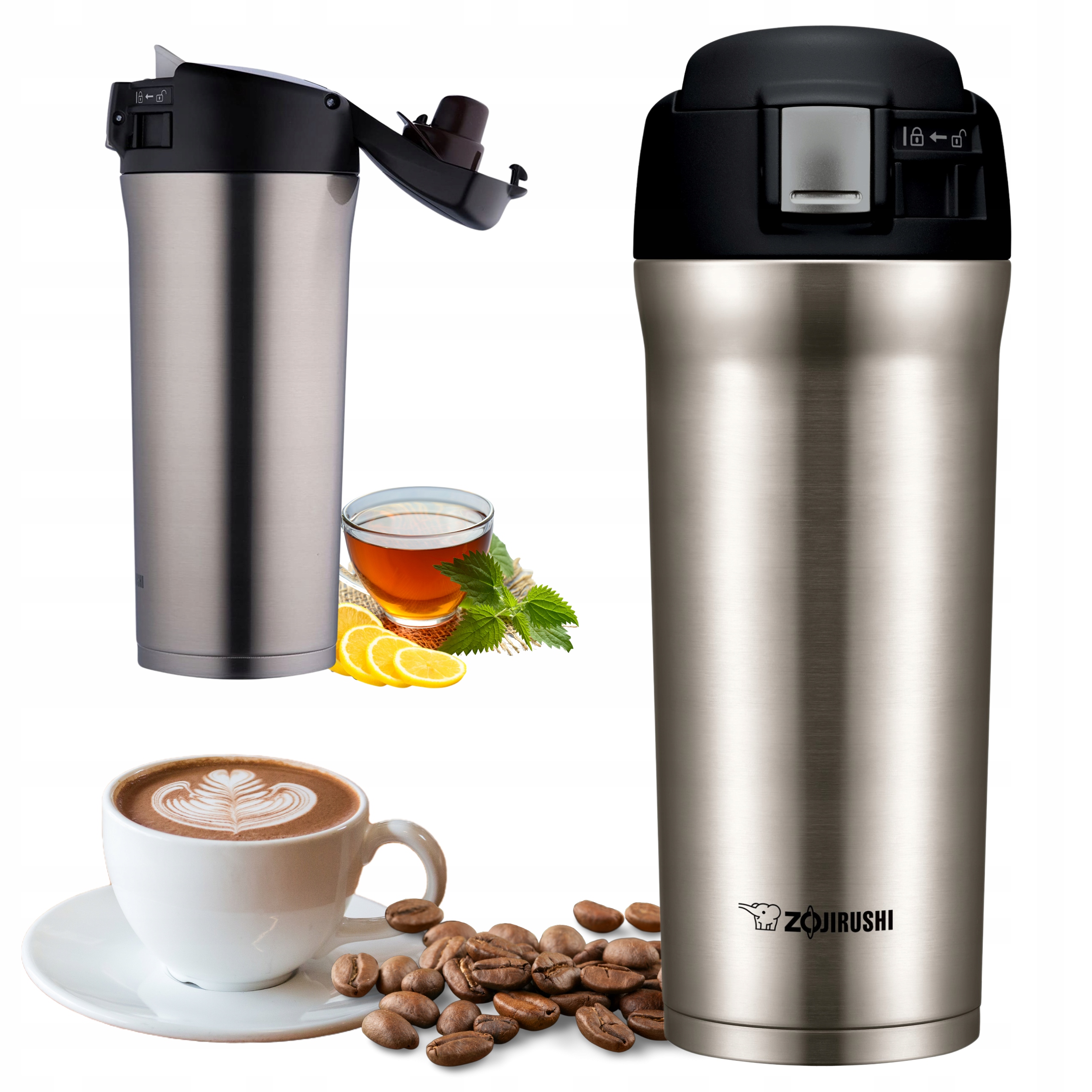 Termohrnek Zojirushi Termoska na horké nápoje 480 ml SM-YAF48 Stříbrná