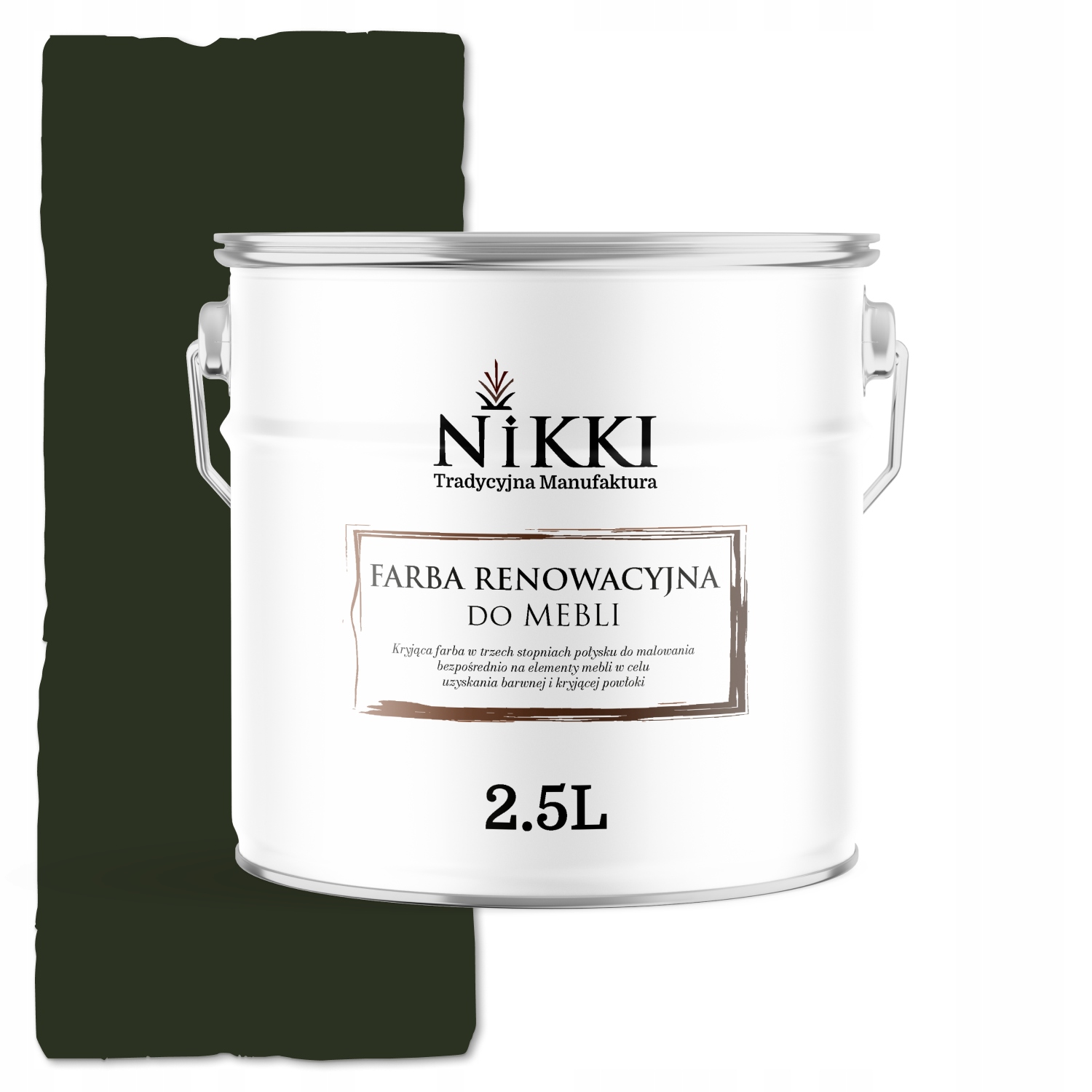 Farba na renováciu nábytku Mdf drevo Ozdobná 2,5L Lesk Fľašová Zelená