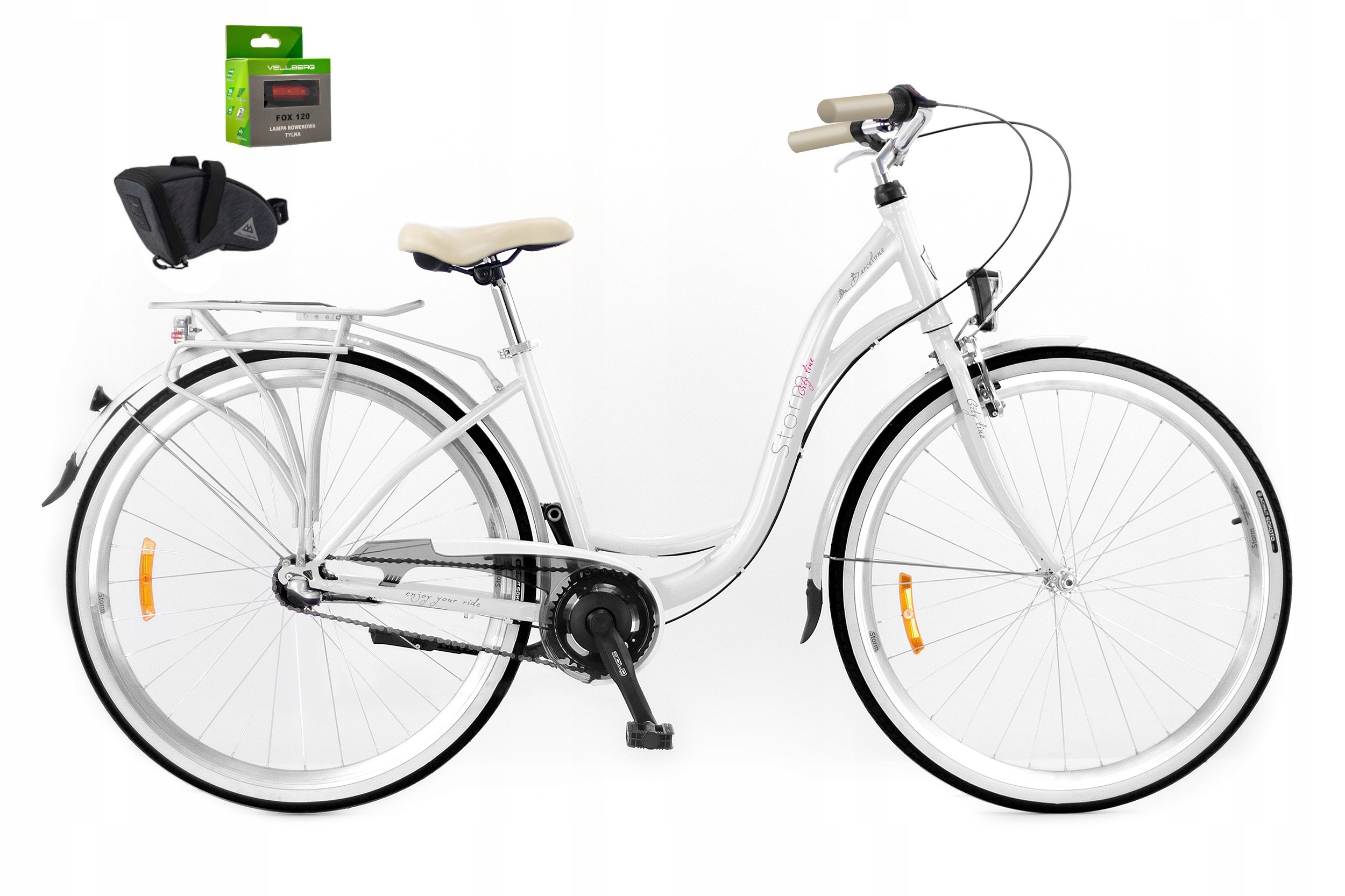 Rower 28 Storm Barcelona D Nexus-3 biały