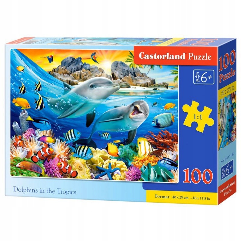 

Puzzle aż 100 el dla 6 latka Ocean Rybki