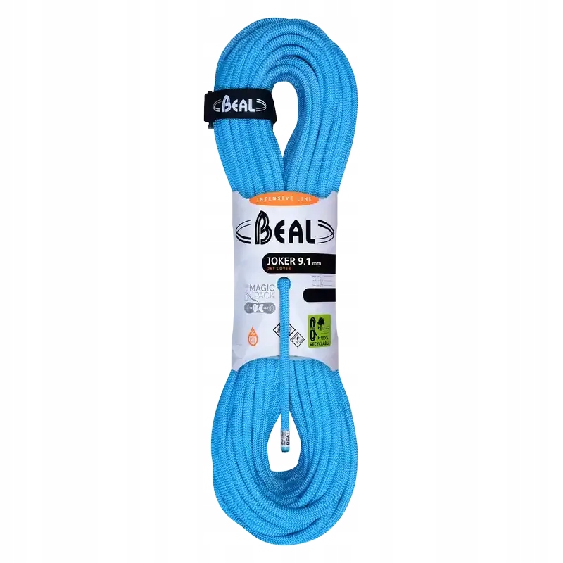 Lezecké lano Beal Joker Unicore 9,1 mm Dry Cover Blue 70 m