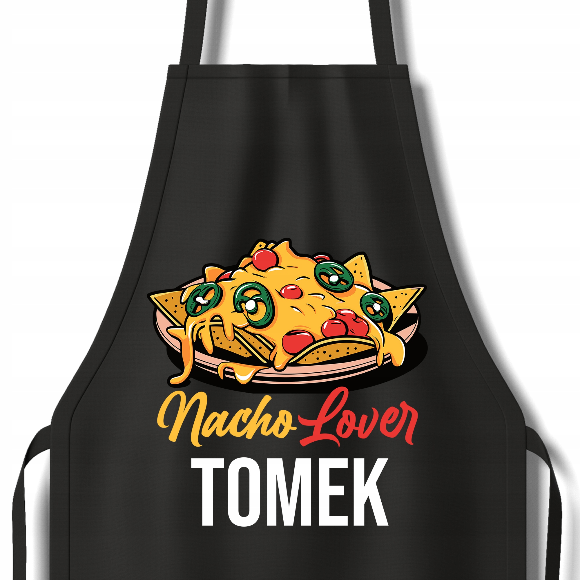 Kuchyňská Zástěra Černá Dárek Pro Fanouška Japonské Kuchyně Nacho Lover Jméno