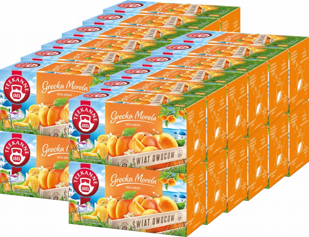 Teekanne Grecka Morela 20 kopert herbata ekspresowa owocowa x24