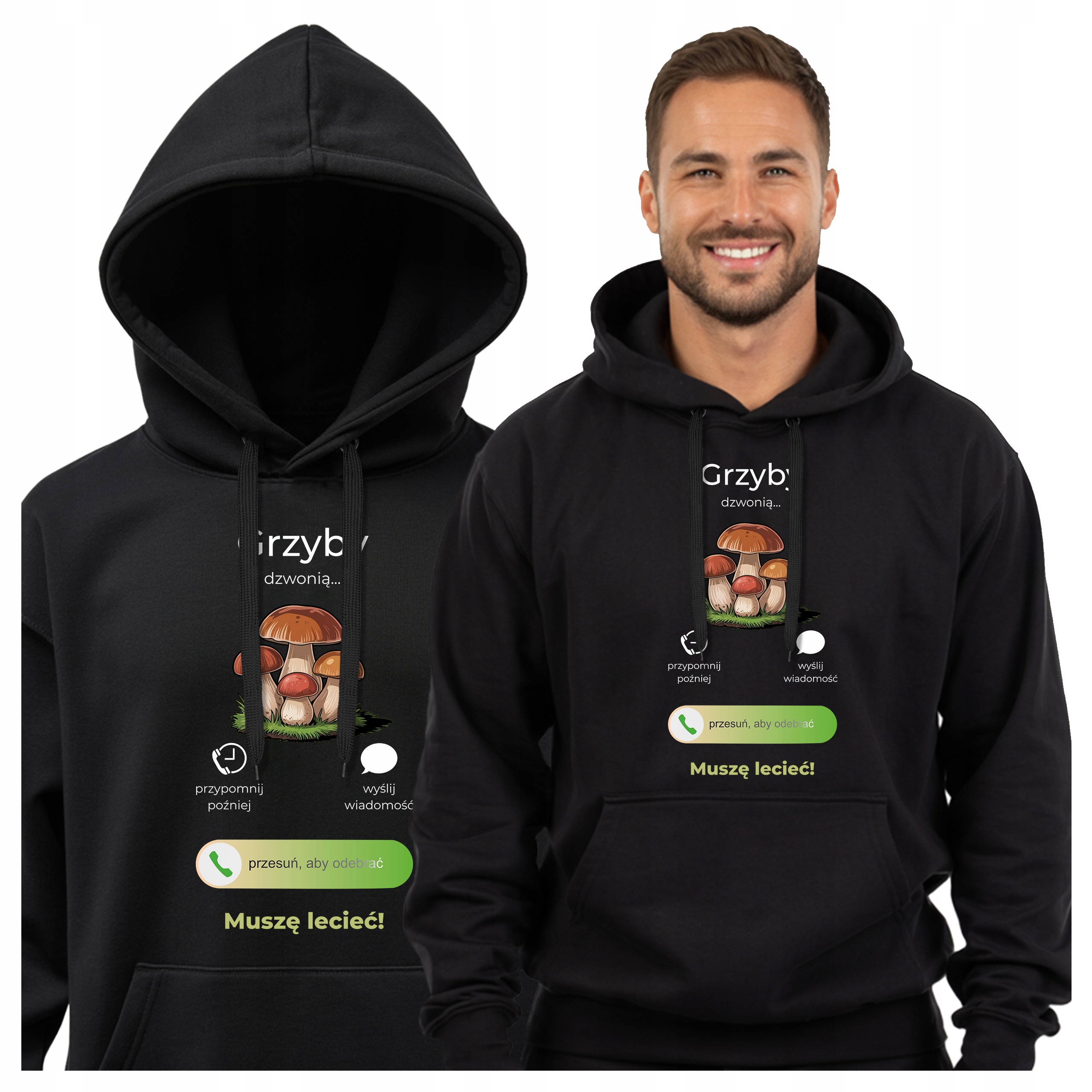 Pánská Mikina S Vtipným Potiskem Jako Dárek Pro Houbaře Houby Zvoní