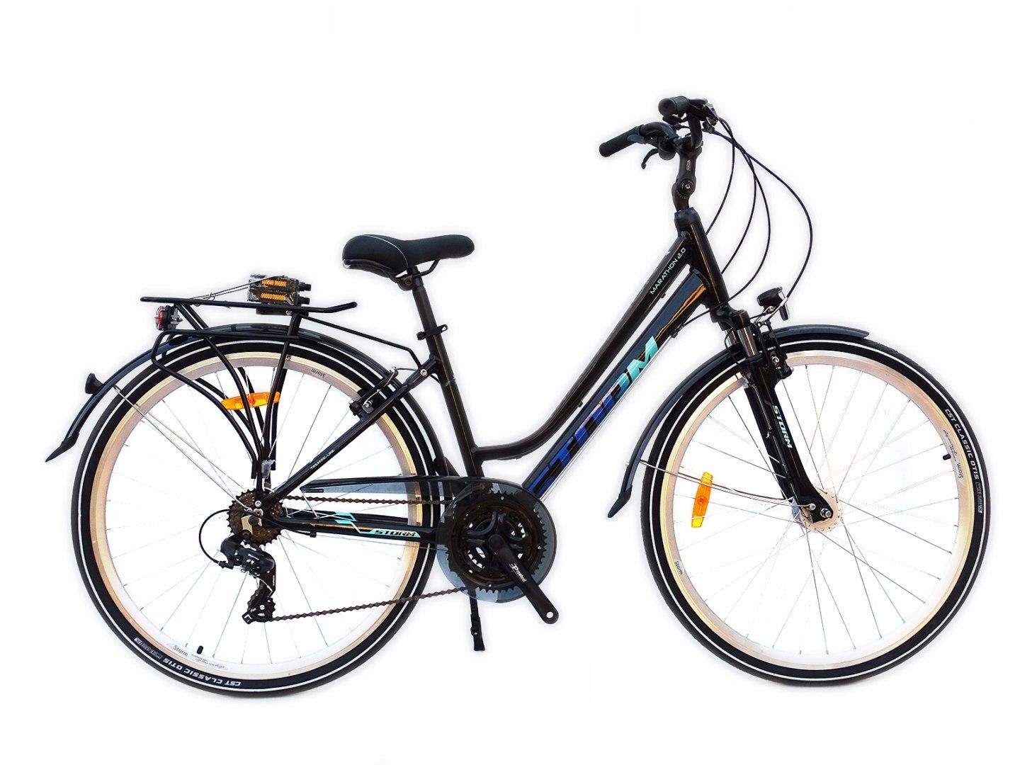 Rower Storm Marathon 2.0 Damski Rama 19'' Czarno Turkusowy