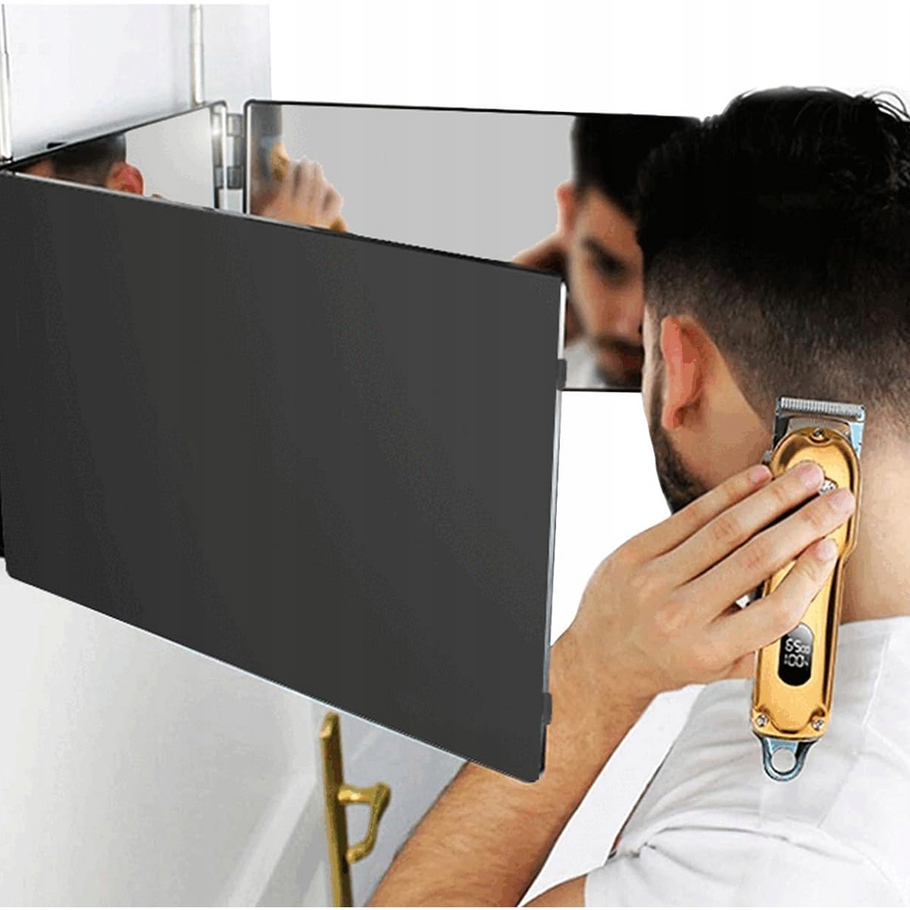 Narzędzie Diy Lustro 3-KIERUNKOWE 360° Składane Do Strzyżenia Włosów
