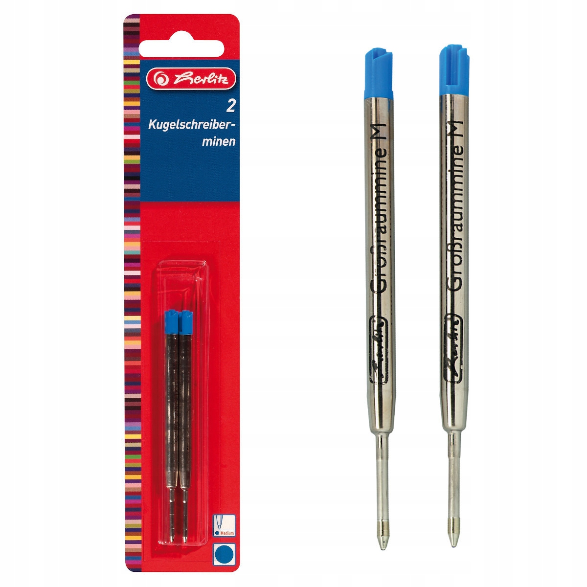 

Wkład do długopisu niebieski 2szt metal G2 Herlitz