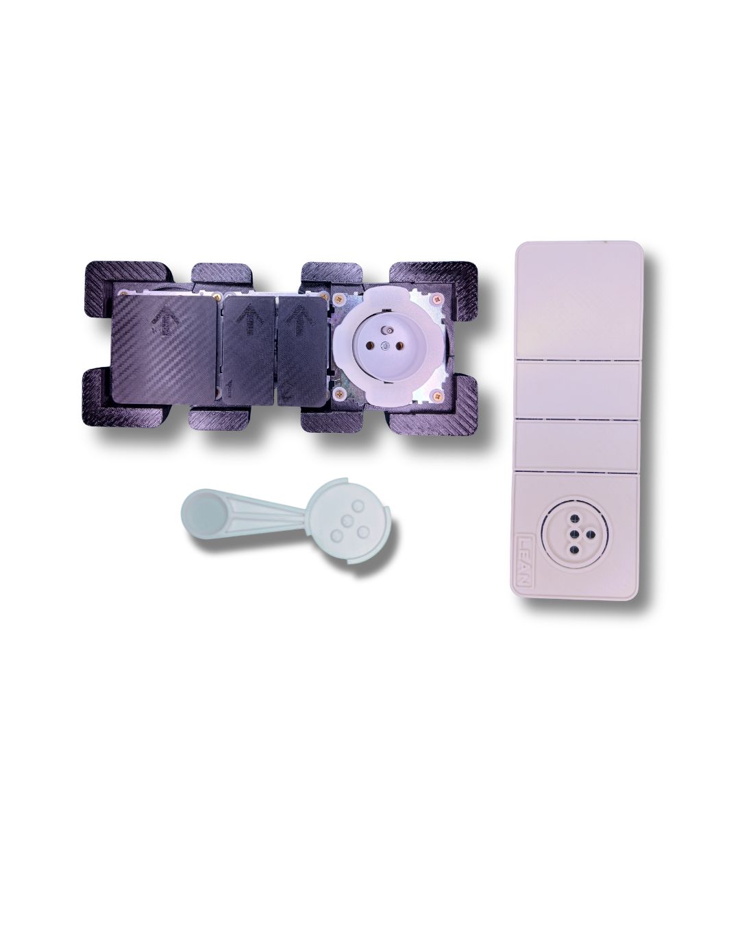 Skryté vypínače 1x2x táto zásuvka na svetlé dlaždice bez súpravy na vyrezávanie