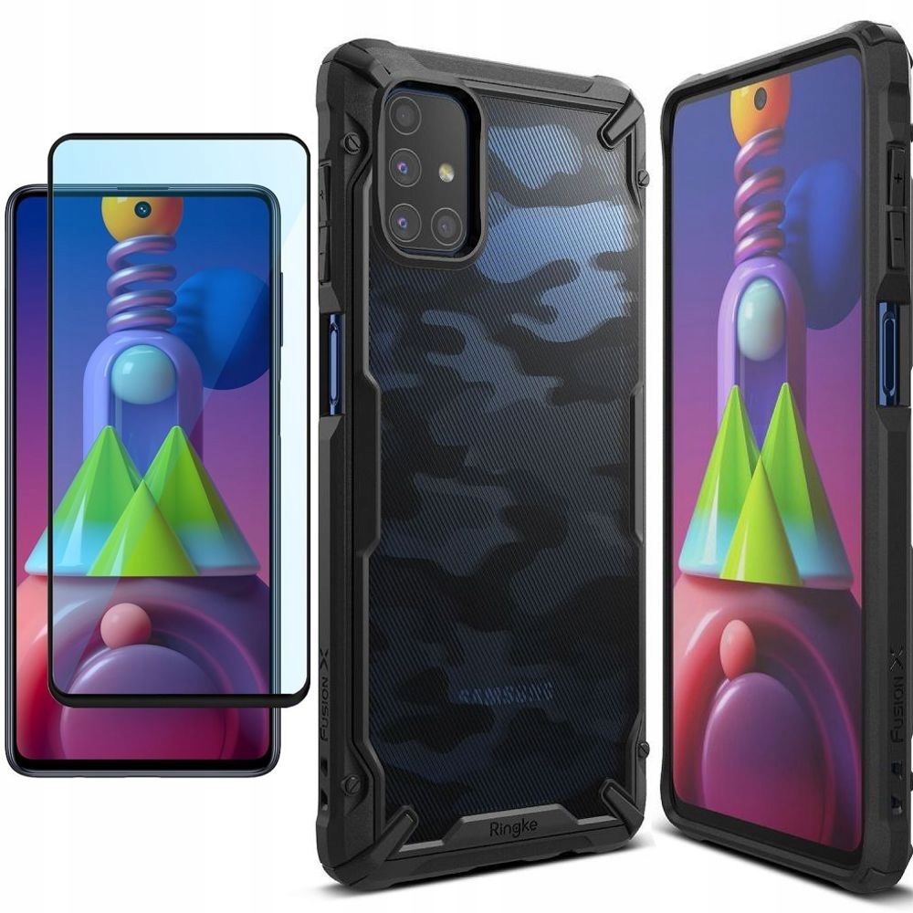 

Etui Ringke Fusion X Camo + Szkło 5D do Galaxy M51