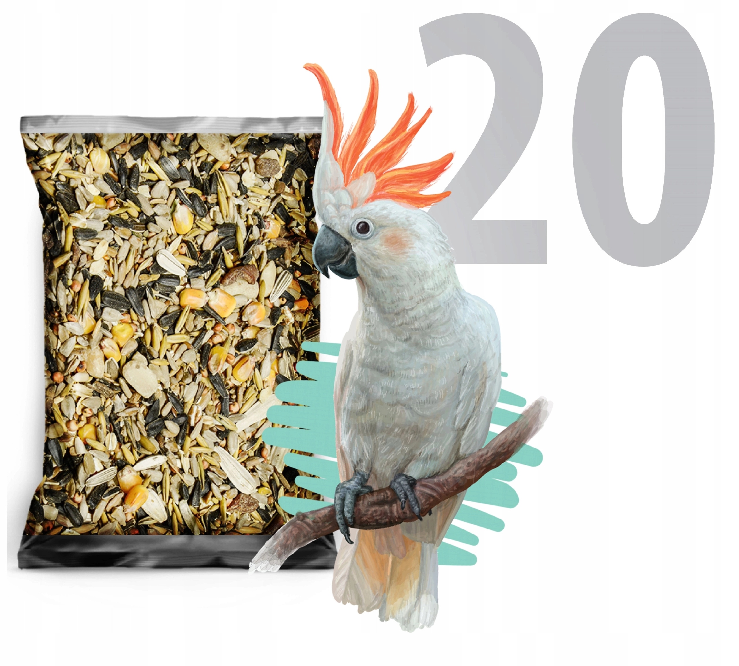 20kg Karma dla papug średnich papugi nimfa rozella pokarm STANDARD Champi Stan opakowania oryginalne