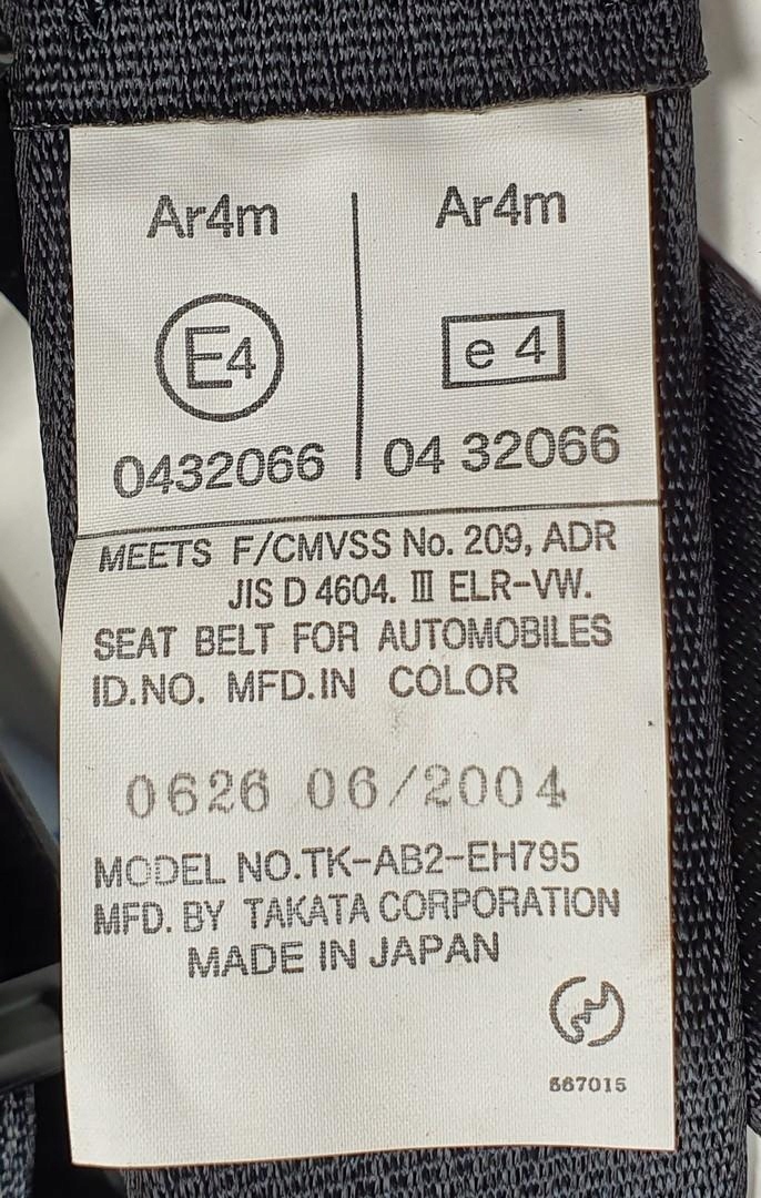 ремень левый зад mazda TK-AB2-EH795