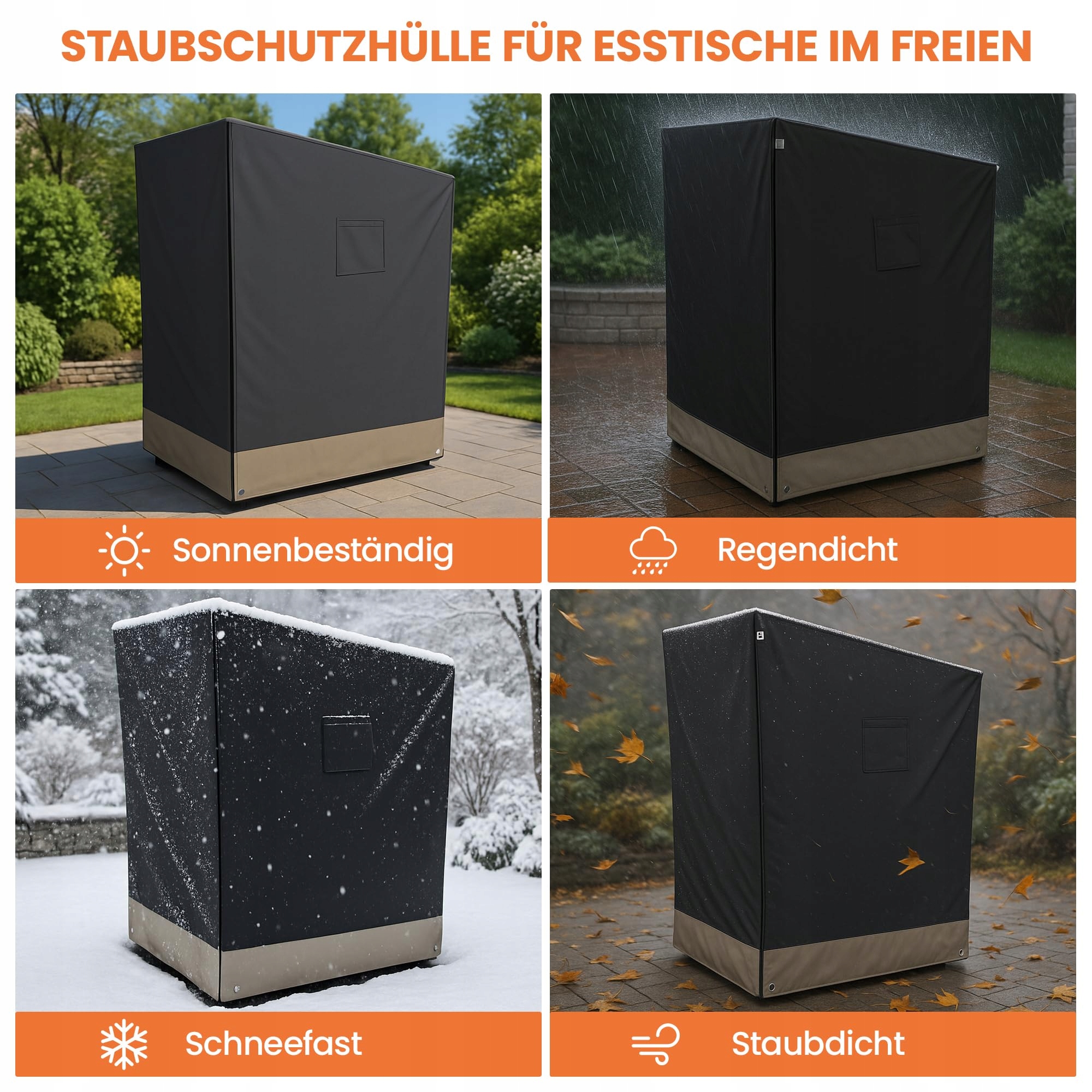 HÄNGESESSEL Pokrowiec Na Fotel Wiszący Wodoodporny UV Ochrona 128x105x140cm — miniatura 6