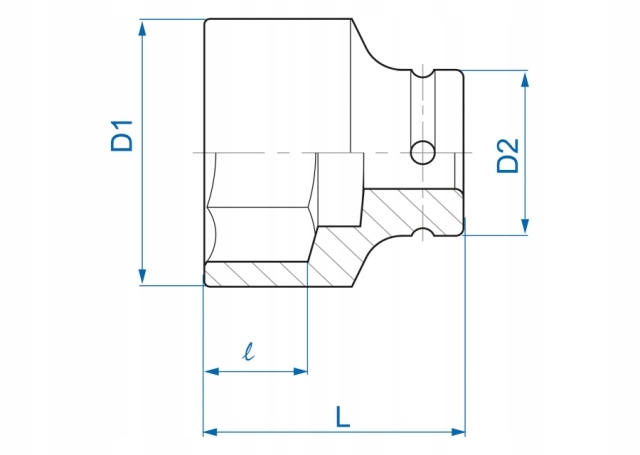 KING TONY Nasadka udarowa klucz 3/4 6-kąt. 60mm Kod producenta 653560M