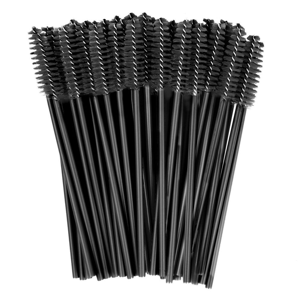 SZCZOTECZKA DO RZĘS I BRWI SZCZOTECZKI SPIRALKI CZARNE 50 sztuk