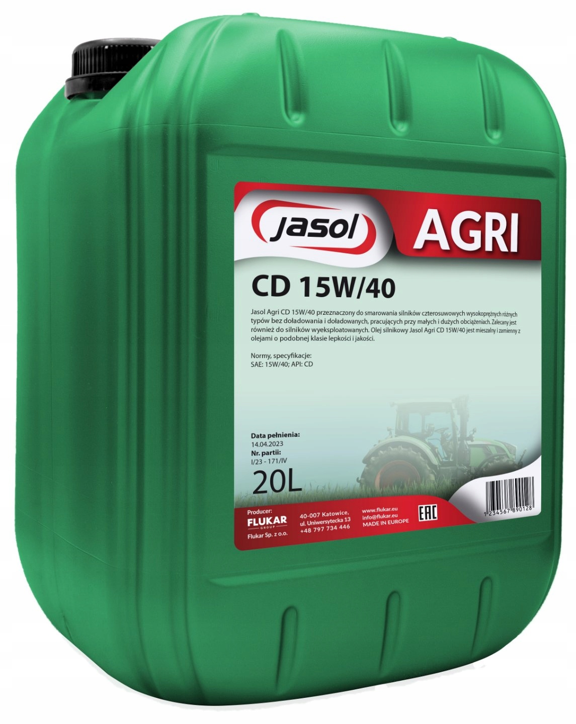 JASOL AGRI CD 15W40 20L.
