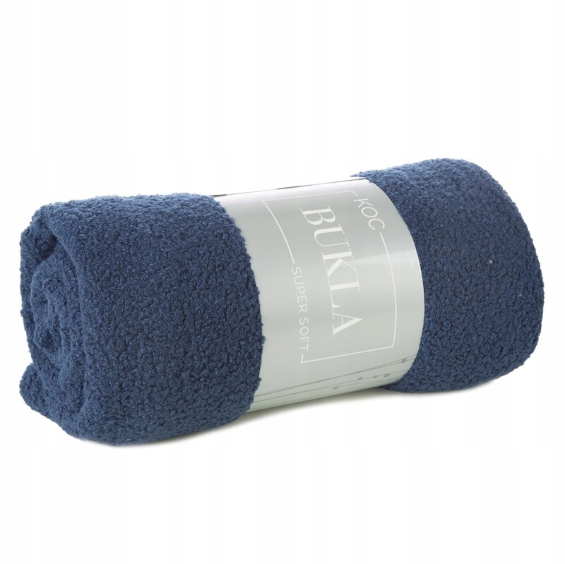 Deka přehoz 200x220 tmavě modrá beránek z mikrovlákna