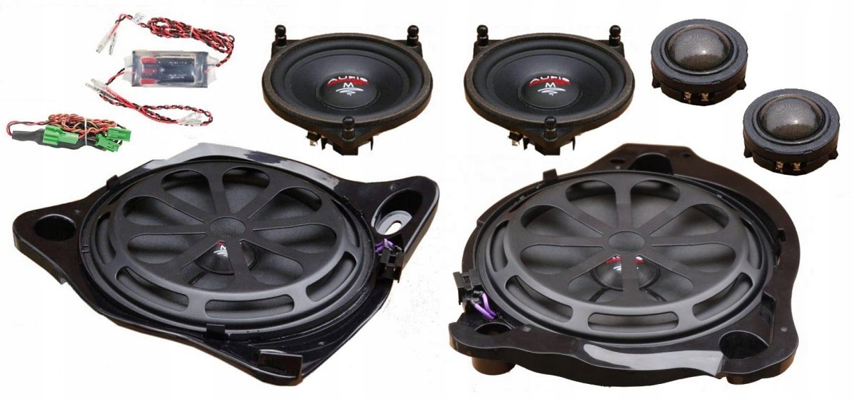 AUDIO SYSTEM MFit MERCEDES C-KLASA E-KLASA GLC 3-WAY NA PRZÓD + SUBWOOFERY
